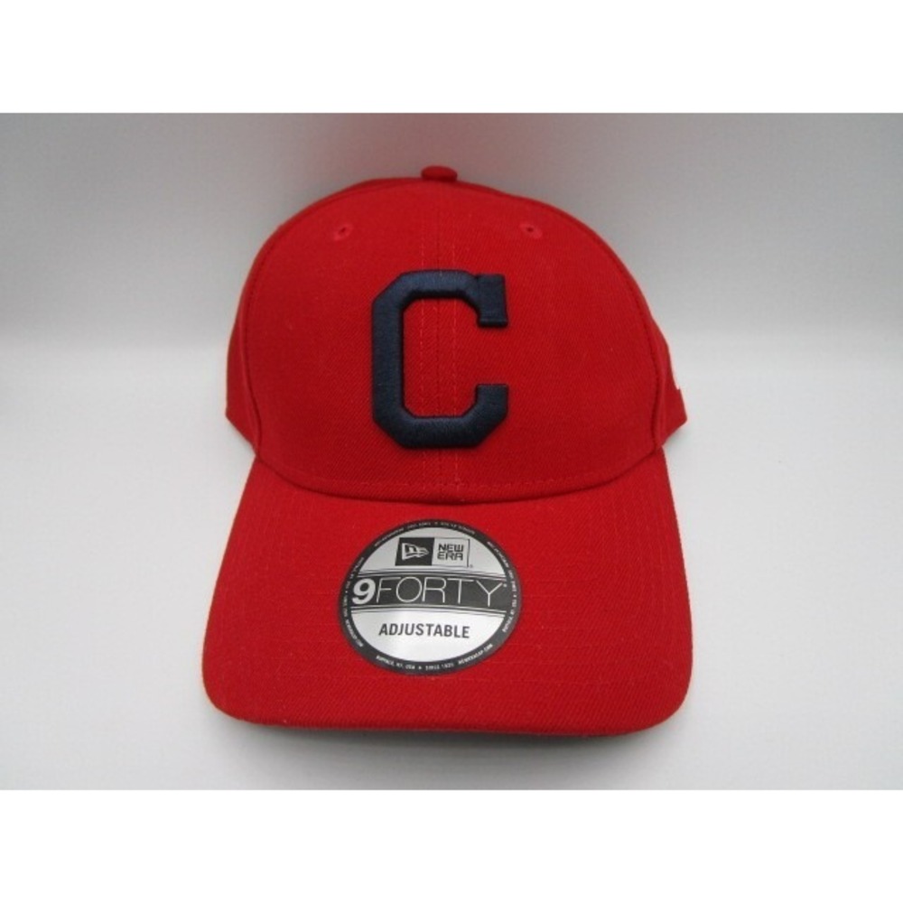 New Era 9Forty Cleveland Indians Adjustable Hat Red Team Classic Cap Strap Back